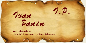 Ivan Panin vizit kartica